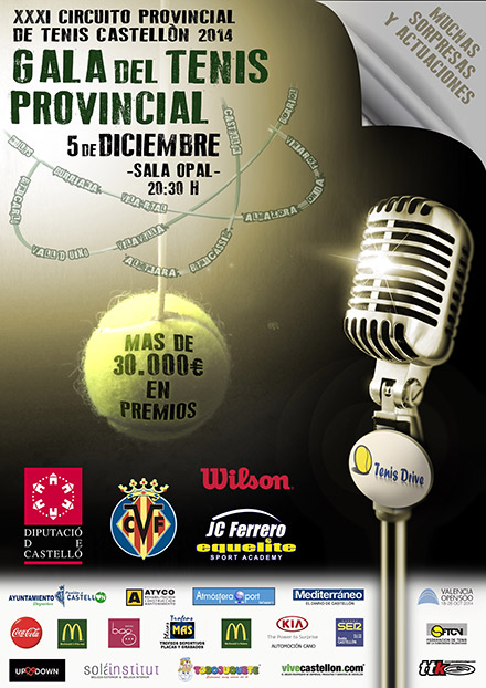 Todo preparado para la Gala del Tenis Provincial