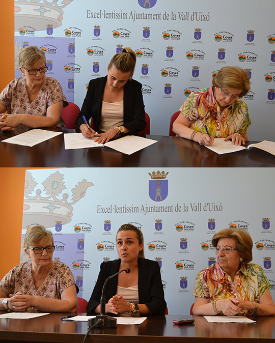 El Ayuntamiento de la Vall d'Uixó firma un convenio con Manos Unidas 