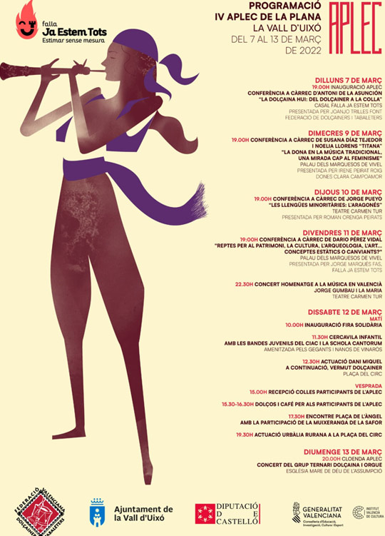 El Aplec de la Plana vuelve a la Vall d' Uixó del 7 al 13 de marzo con una amplia programación cultural El Aplec de la Plana vuelve a la Vall d' Uixó del 7 al 13 de marzo con una amplia programación cultural