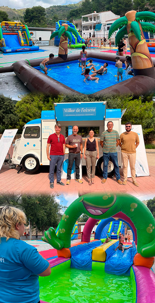 El Ayuntamiento de la Vall d’Uixó pone en marcha el parque acuático de la Fiesta del Agua