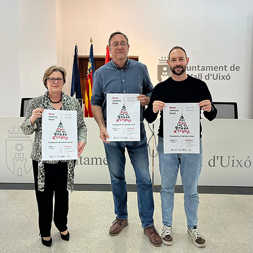 El Ayuntamiento de la Vall d’Uixó lanza 1.000 bonos para comprar en el comercio local esta Navidad 