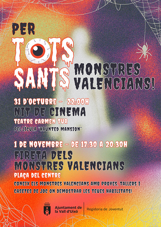 El Ayuntamiento de la Vall d’Uixó ofrece cine y una feria de monstruos valencianos por Halloween El Ayuntamiento de la Vall d’Uixó ofrece cine y una feria de monstruos valencianos por Halloween