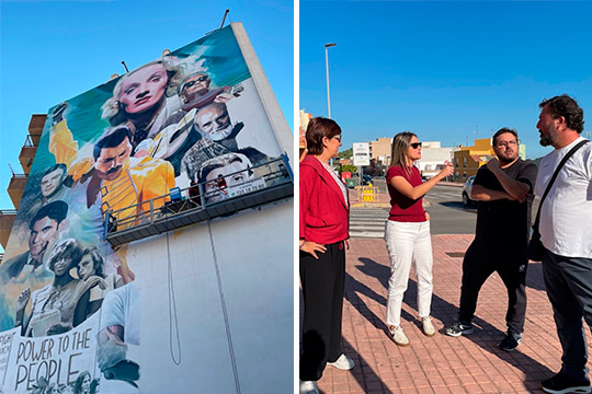 La Vall d’Uixó dedica un mural de gran formato al movimiento LGTBIQ+ en el barrio Carbonaire