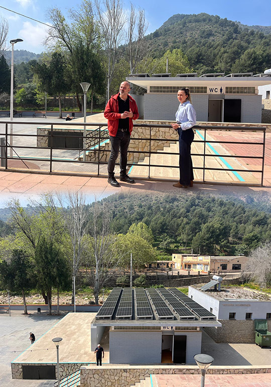 Las placas solares cubrirán el 66,1% del consumo energético de la actividad turística en el Paratge de Sant Josep 