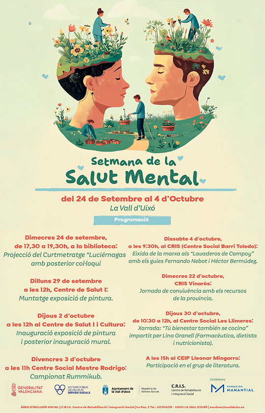 El Ayuntamiento de la Vall d’Uixó visibiliza la salud mental con ocho actividades abiertas 