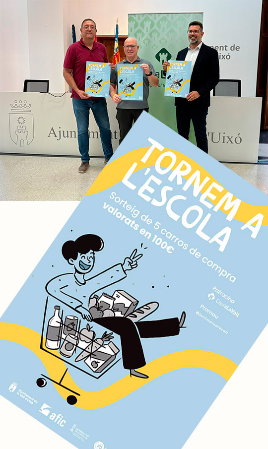Jo compre a la Vall sortea cinco carros de la compra en su nueva campaña comercial por la vuelta al cole Jo compre a la Vall sortea cinco carros de la compra en su nueva campaña comercial por la vuelta al cole