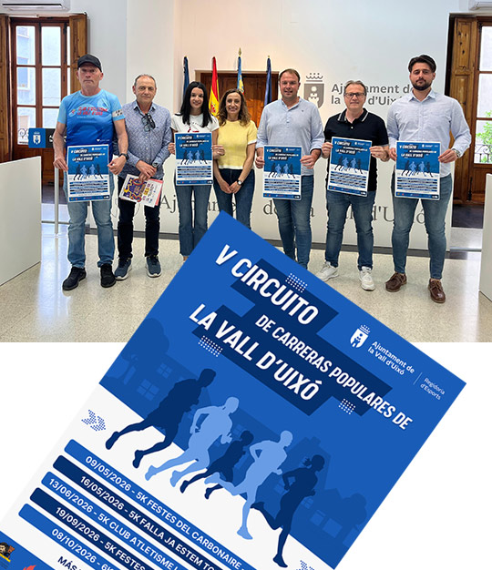 La Vall d’Uixó presenta el V Circuito de Carreras Populares con cinco pruebas a lo largo de 2026