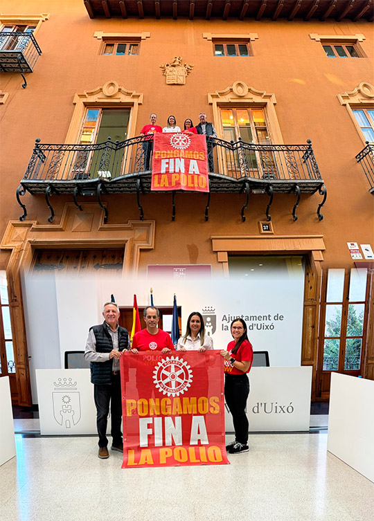 El Ayuntamiento de la Vall d'Uixó y el Rotary Club hacen visible la lucha contra la polio El Ayuntamiento de la Vall d'Uixó y el Rotary Club hacen visible la lucha contra la polio