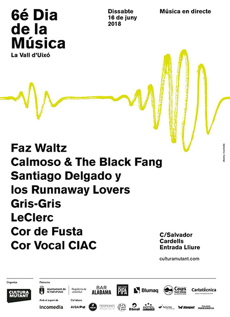La Vall d’Uixó celebra el Día de la Música el 16 de junio con Faz Waltz y Santiago Delgado y Los Runnaway Lovers