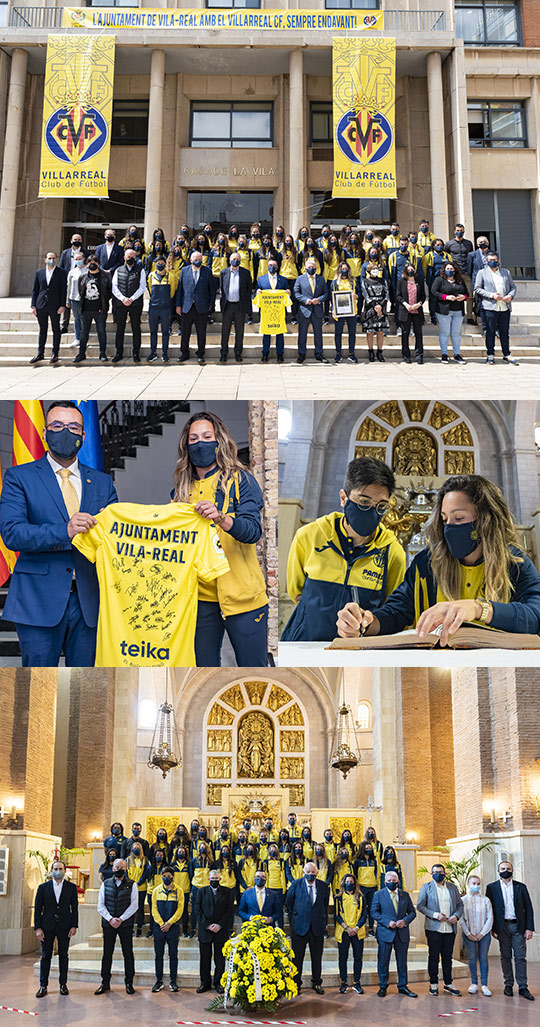 Celebración institucional del Villarreal Femenino por el ascenso a Primera División