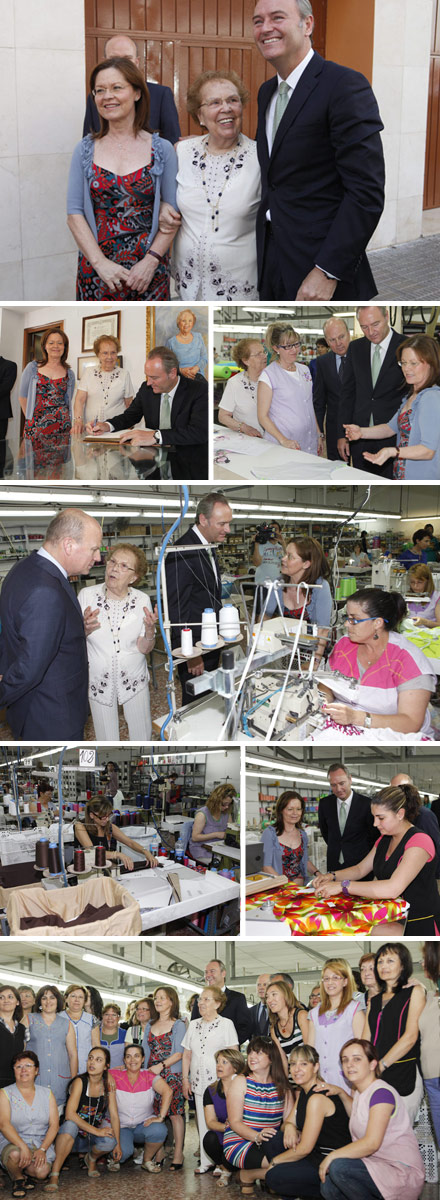 Castellón, Alberto Fabra en las instalaciones de Dolores Cortes Castellón, Alberto Fabra en las instalaciones de Dolores Cortes