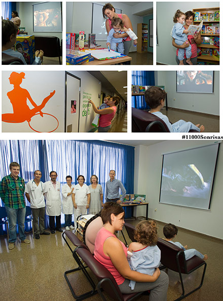 Los niños del Hospital La Plana estrenan sala audiovisual gracias al Proyecto Campeones