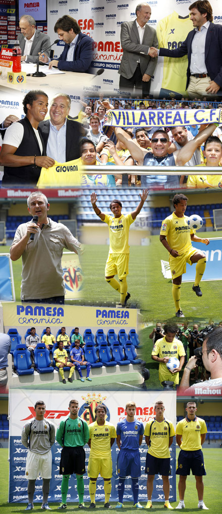Presentación de las nuevas equipaciones de la temporada del Villarreal CF y de Giovani dos Santos
