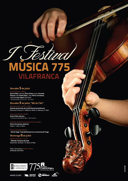 Programa del I Festival de música de Vilafranca