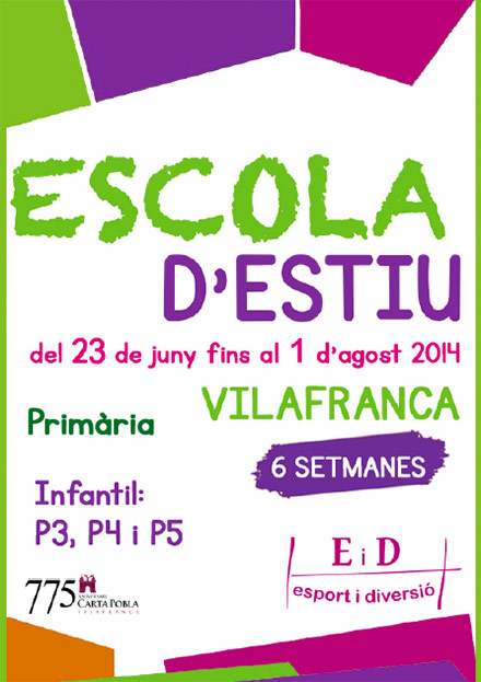 Vilafranca pone en marcha las inscripciones para la escuela de verano