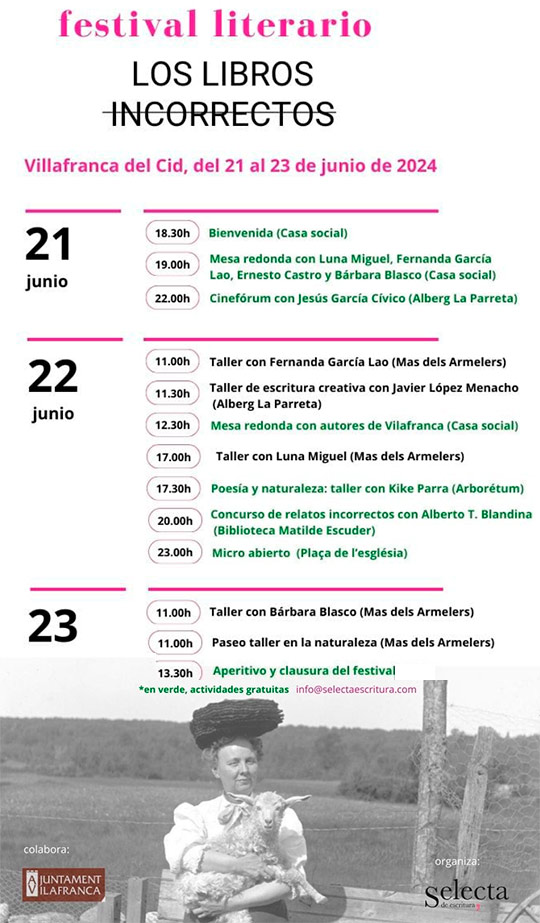 Vilafranca apuesta por la literatura con el festival 'Los libros incorrectos'