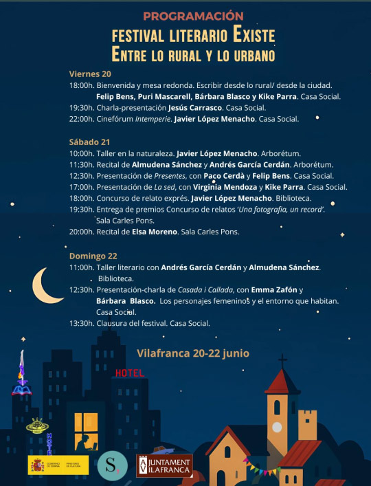 El Festival Literario Existe reúne este fin de semana grandes voces de la literatura a Vilafranca El Festival Literario Existe reúne este fin de semana grandes voces de la literatura a Vilafranca