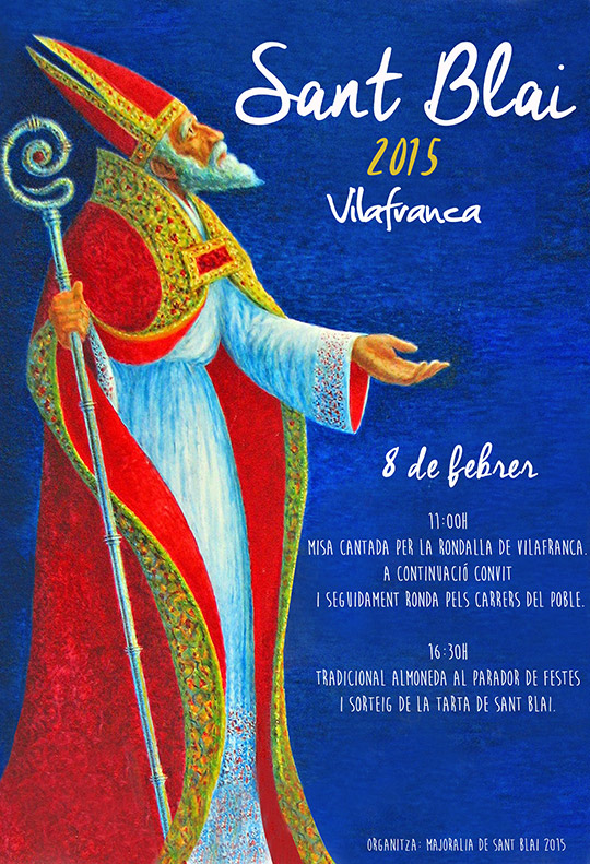 Vilafranca celebrará Sant Blai el 8 de febrero