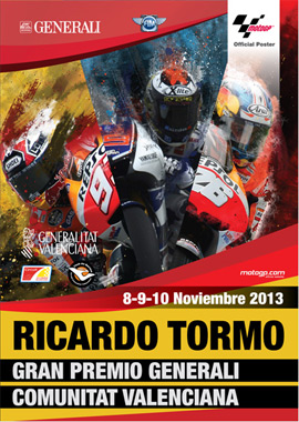 VOTA YA el cartel que la empresa castellonense Eventgrup ha presentado al Gran Premio MotoGP Comunitat Valenciana