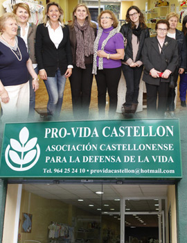 Inauguración de la tienda de la Asociación Pro-Vida en Castellón