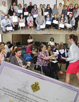 Entrega de diplomas del curso de Escaparatismo a comerciantes de Castellón