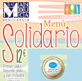 Menú solidario en La Manduca