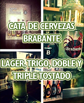 Cata de cervezas Brabante en el restaurante El Roble  el miércoles 19 de junio