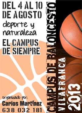 En agosto, Campus de baloncesto en Vilafranca