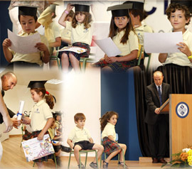 Acto de graduación infantil en el colegio San Cristóbal