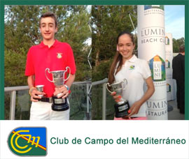 Carlos Abril y Patricia Martín, del Club de Campo Mediterráneo,  campeón y subcampeona España Infantil