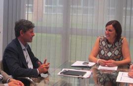 Reunión del Alcalde, Alfonso Bataller y la consellera de Educación y Cultura, María José Catalá