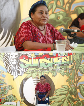 La Premio Nobel de la Paz Rigoberta Menchú en el Rototom