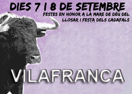 Las fiestas de la Virgen del Losar el 7 y 8 de septiembre Vilafranca. Programa