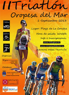 II Triatlón de Oropesa del Mar el domingo 1 de septiembre