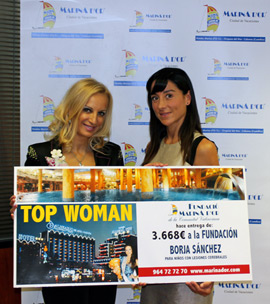 La Fundación Marina d’Or ha hecho entrega del dinero recaudado en la gala Top Woman a la Fundación Borja Sánchez