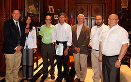 Recepción del Alcalde de Castellón, Alfonso Bataller, a una delegación del XXIII Congreso de Ecuaciones Diferenciales y Aplicaciones y el XIII Congreso de Matemática Aplicada