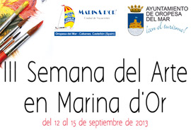 El jueves 12 de septiembre se inaugura la III Semana del Arte Marina d’Or