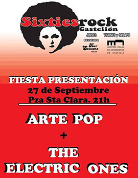 Fiesta de presentación del Sixtiesrock Castellón en la plaza Santa Clara