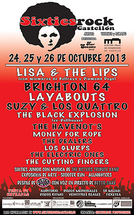 Sixtiesrock Castellón, 24, 25 y 26 de octubre en el Auditorio