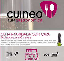 Cena maridada con cava en el Restaurante Café Auditori