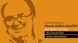 Homenatge a Vicent Andrés Estellés.  Escriptor de l'Any