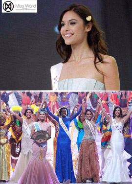 Elena Ibarbia, vestida por Higinio Mateu, entre las cinco mujeres más bellas en Miss Mundo 2013