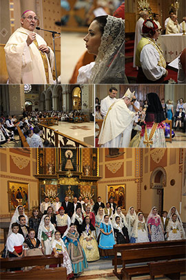 Imágenes de la Misa Aragonesa con motivo de las Fiestas del Pilar