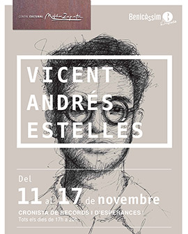 El Melchor Zapata albergará en noviembre una muestra de Vicent Andrés Estellés