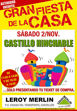 Castillo hinchable en Leroy Merlín