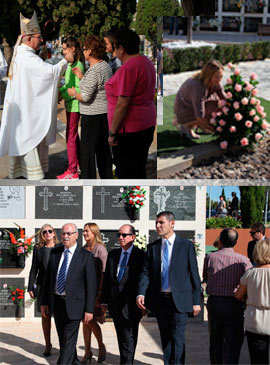 Visita al cementerio el 1 de noviembre