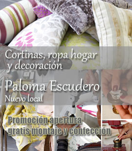 Paloma Escudero, Cortinas y decoración, se traslada de local con ofertas de confección y montaje gratis