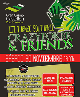 III Torneo solidario crazypoker&friends en el Gran Casino Castellón