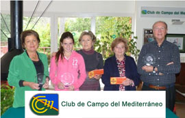 María Iglesias y José Luis Breva ganadores del XXI trofeo de golf Manos Unidas del Club de Campo Mediterráneo