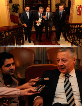 El exministro José Blanco en el Casino Antiguo de Castellón